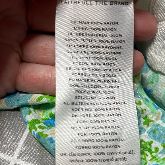 Faithfull the Brand Gaia Sleeveless Mini Dress Varenna Floral Print 4/Medium NWT - Picture 14 of 15